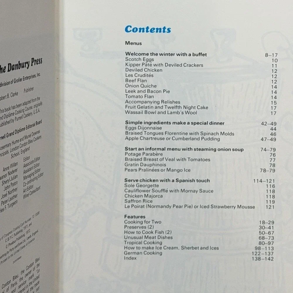 Vintage 1972 Grand Diplôme Cooking Course Vols 9-12 HC Cookbook Gourmet Recipes